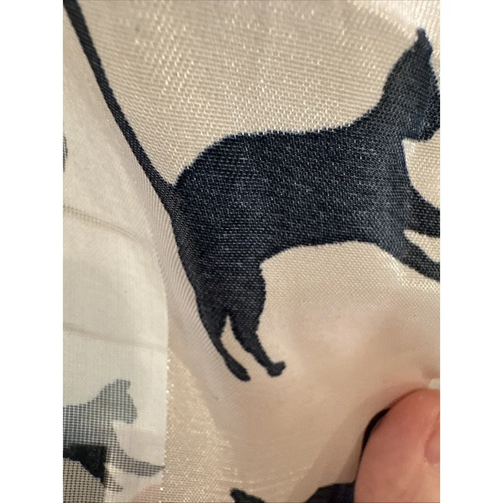 Vintage‎ Silk Feel Scarf With Black Cats 58 X 13in OLA001